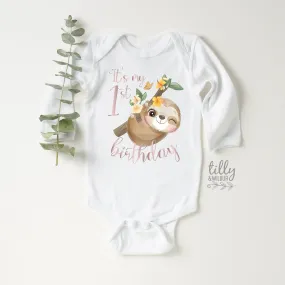 1st Birthday Sloth Onesie