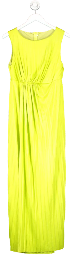 Ador Green Pleat Detail Wrap Dress UK S