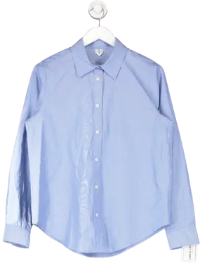 Arket Blue Straight Cut Poplin Shirt UK 8