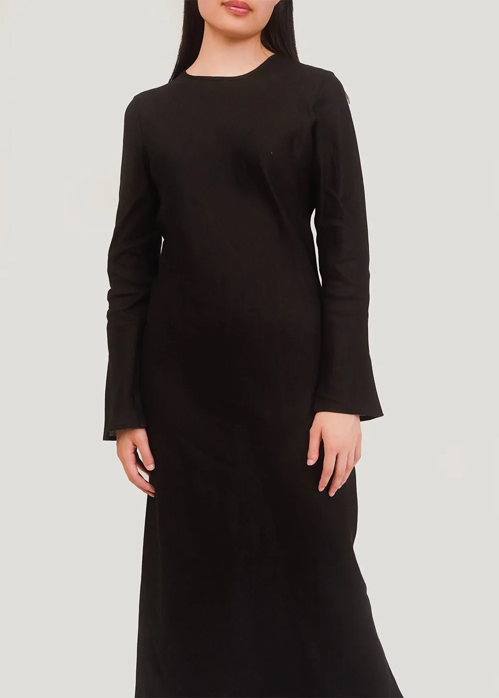 Black Dydine Longsleeve Dress