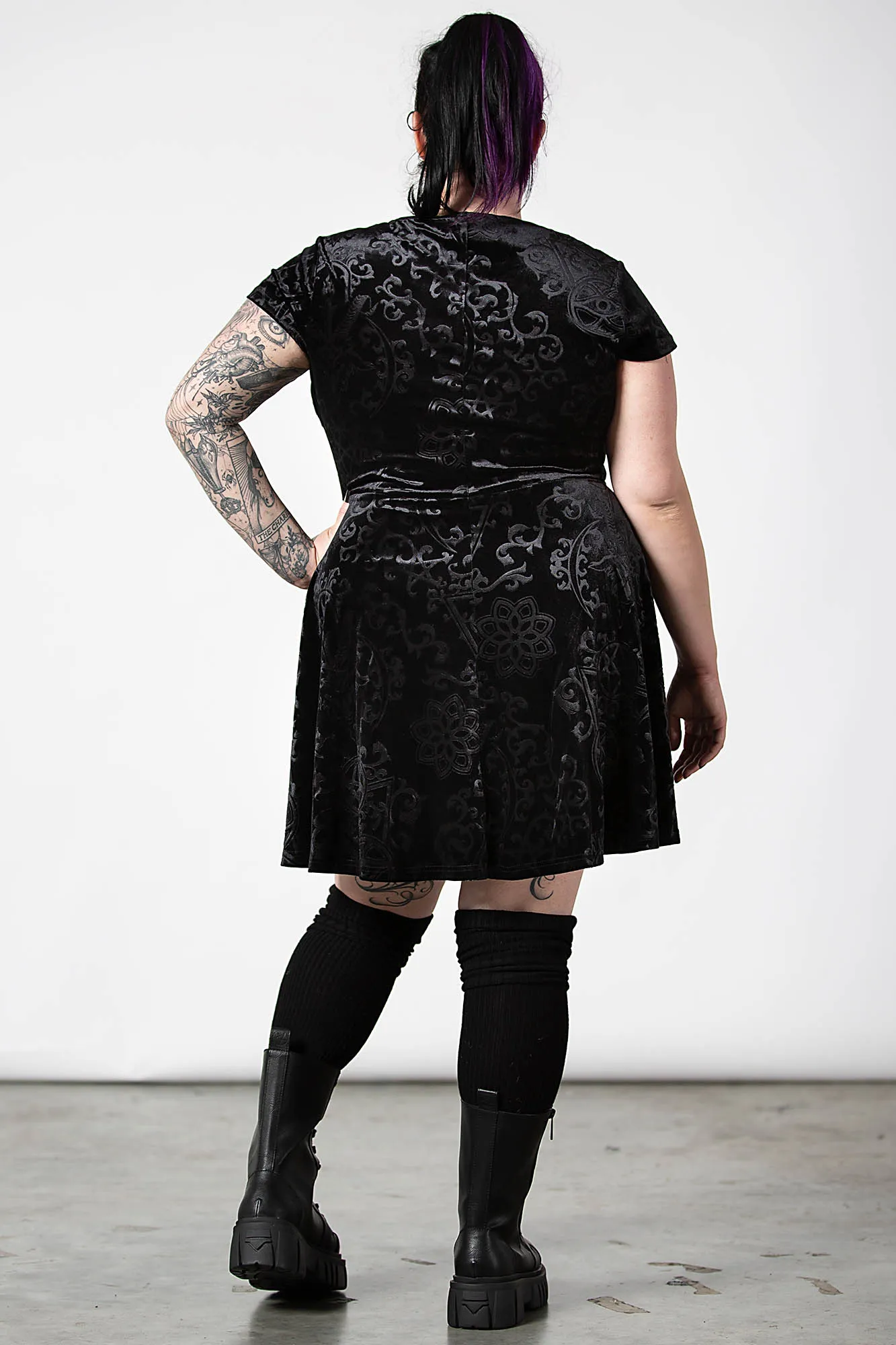 Blasphemia Keyhole Skater Dress [PLUS]