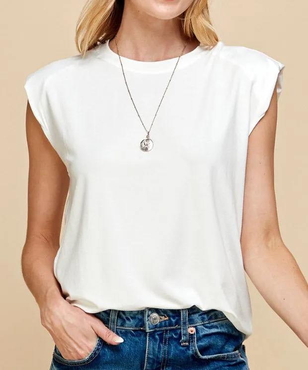 Blossom Muscle Tee - Ivory