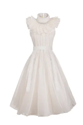 BOTTLEBRUSH ORGANZA DRESS IVORY