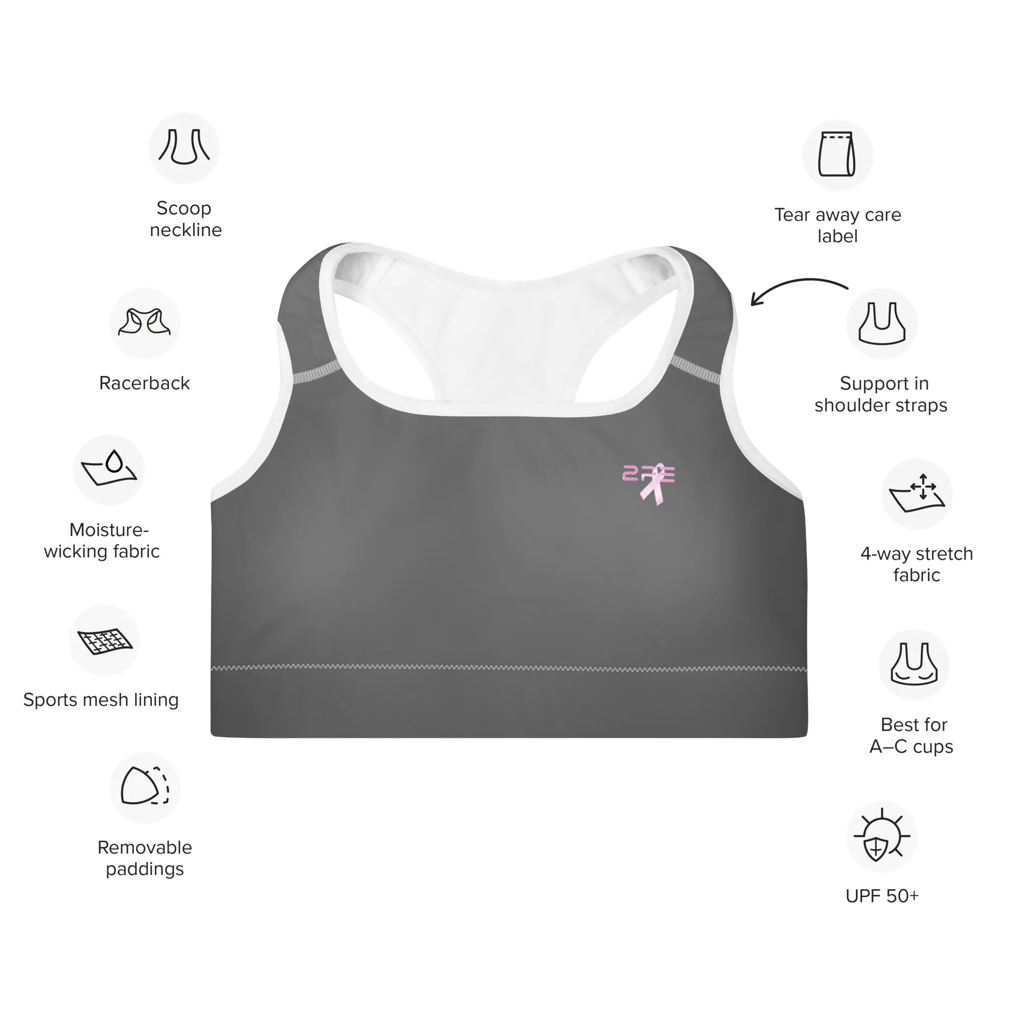 Breast Cancer Awareness Sports Bra