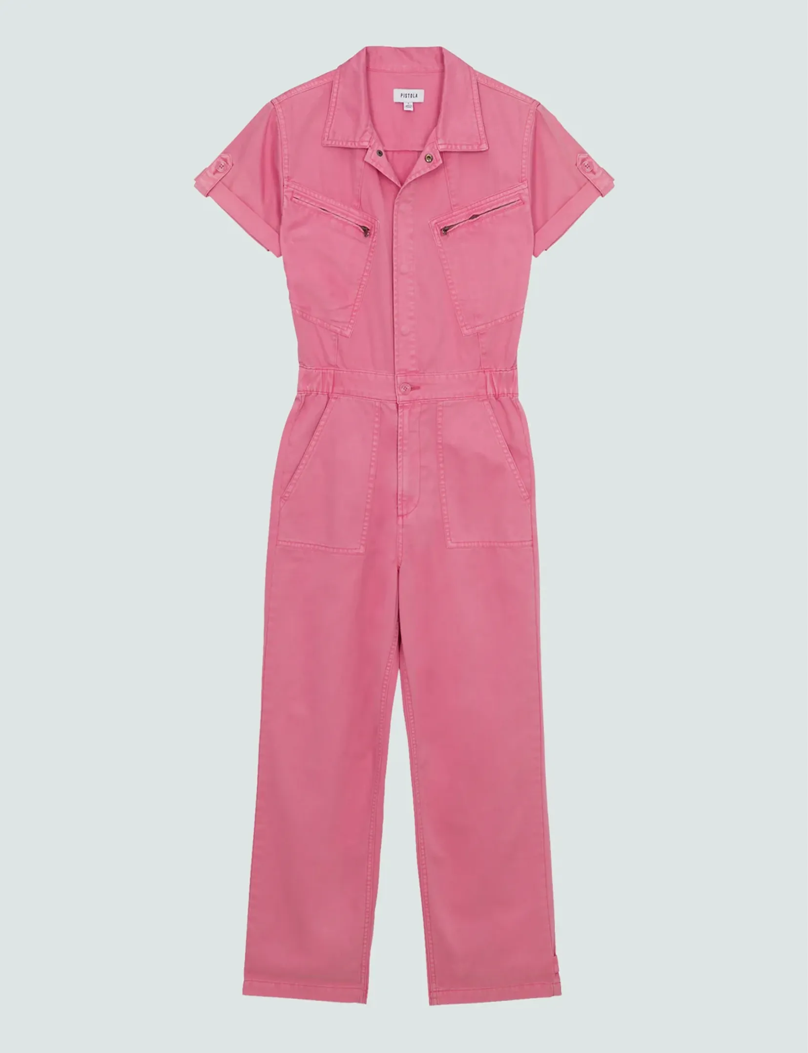 Campbell Aviator Jumpsuit, Peony Pink