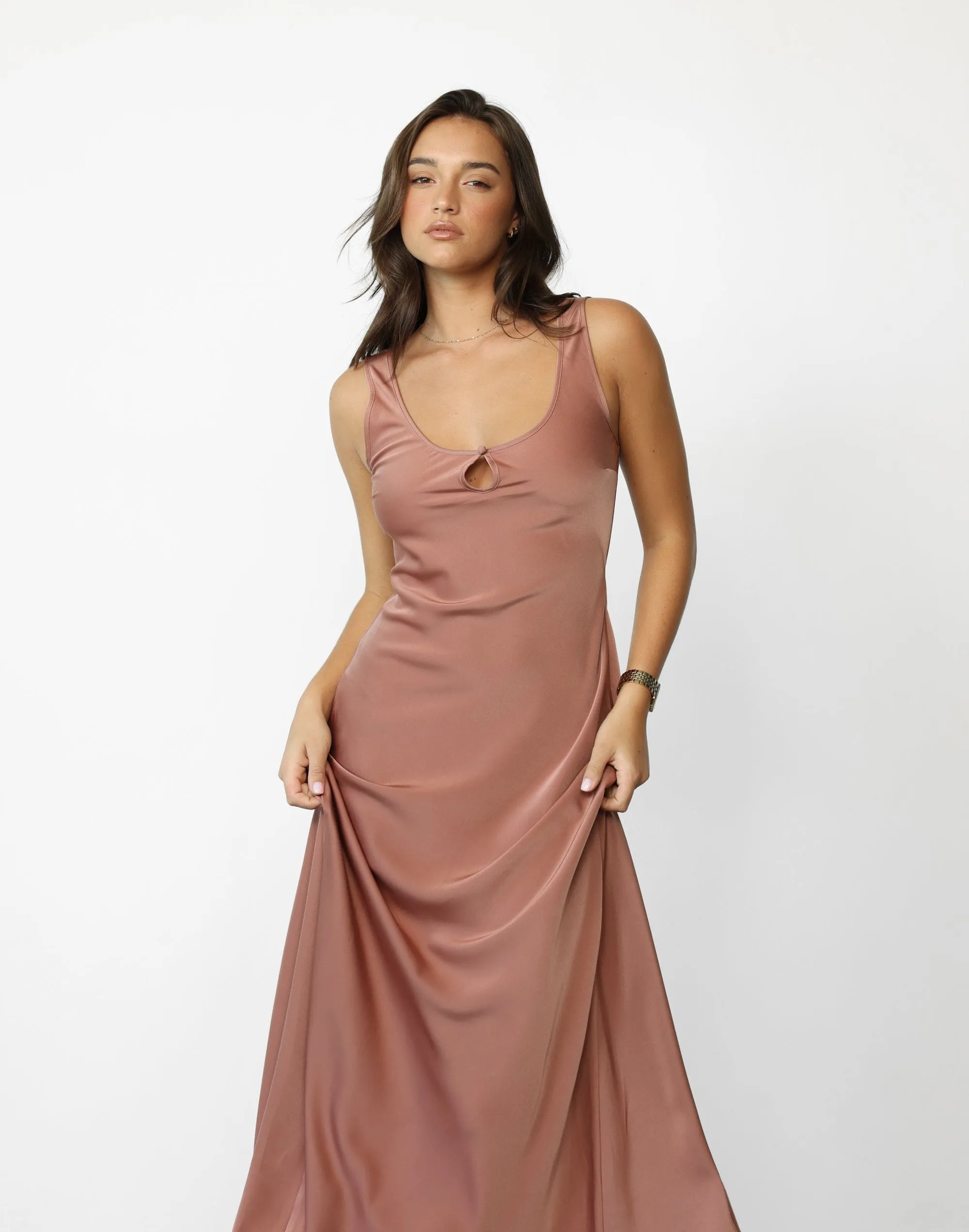 Charlotte Maxi Dress (Dusty Rose)