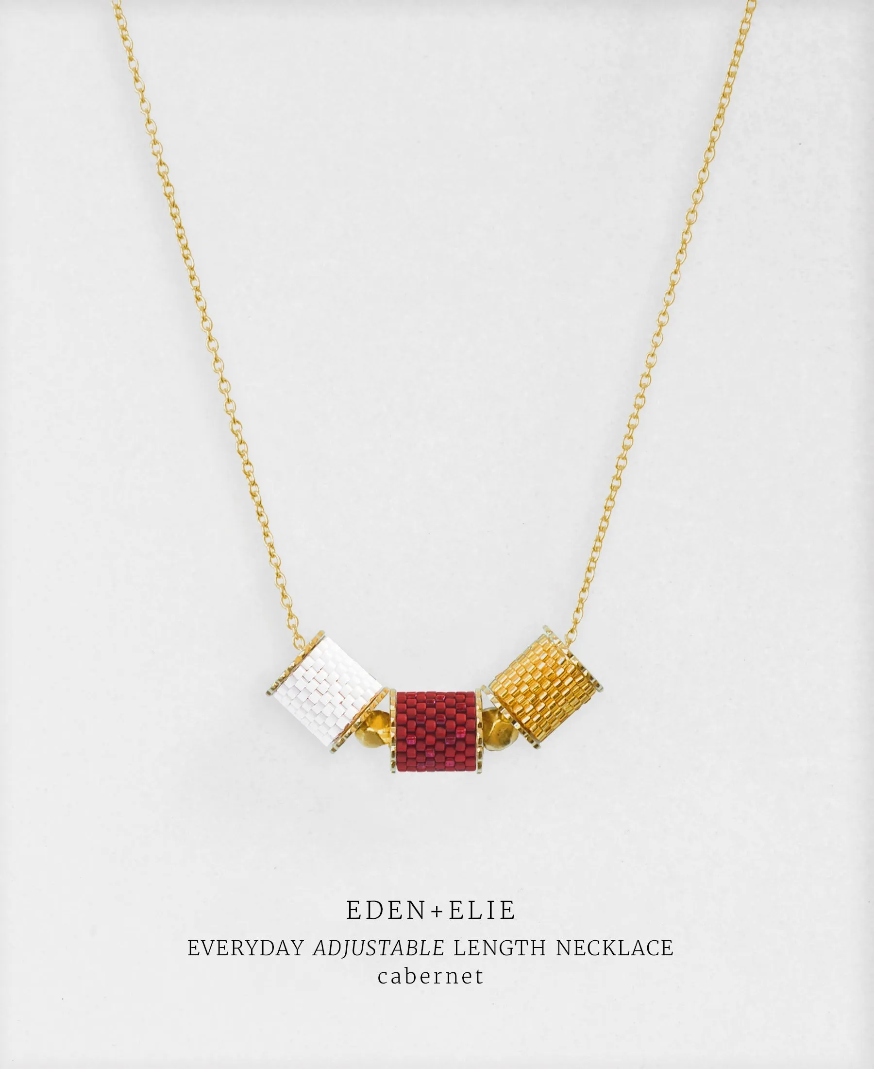 EDEN   ELIE Everyday adjustable length necklace - cabernet red