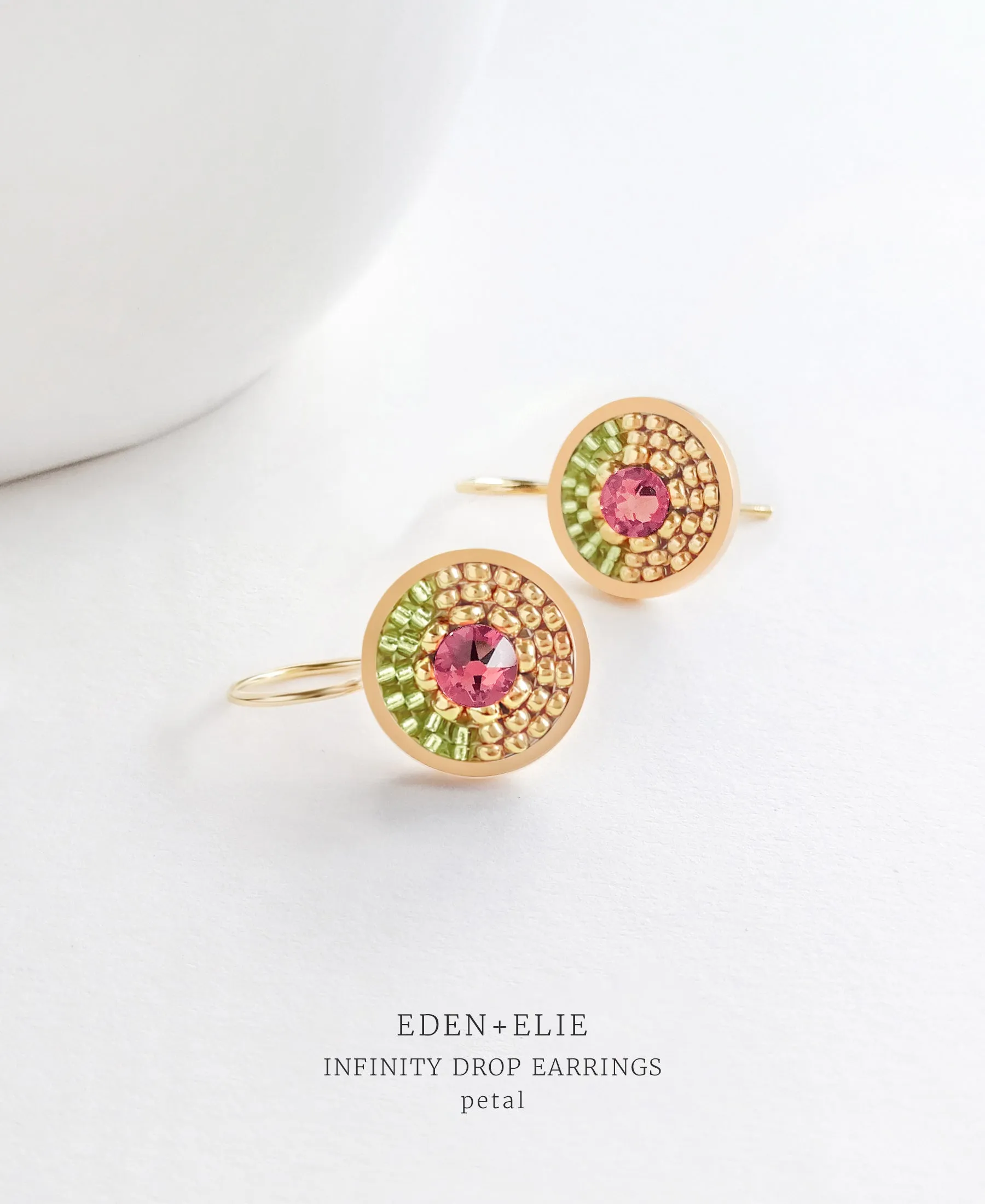 EDEN   ELIE Infinity drop earrings - petal