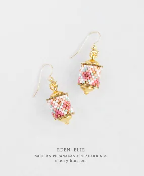 EDEN   ELIE Modern Peranakan drop earrings - cherry blossom