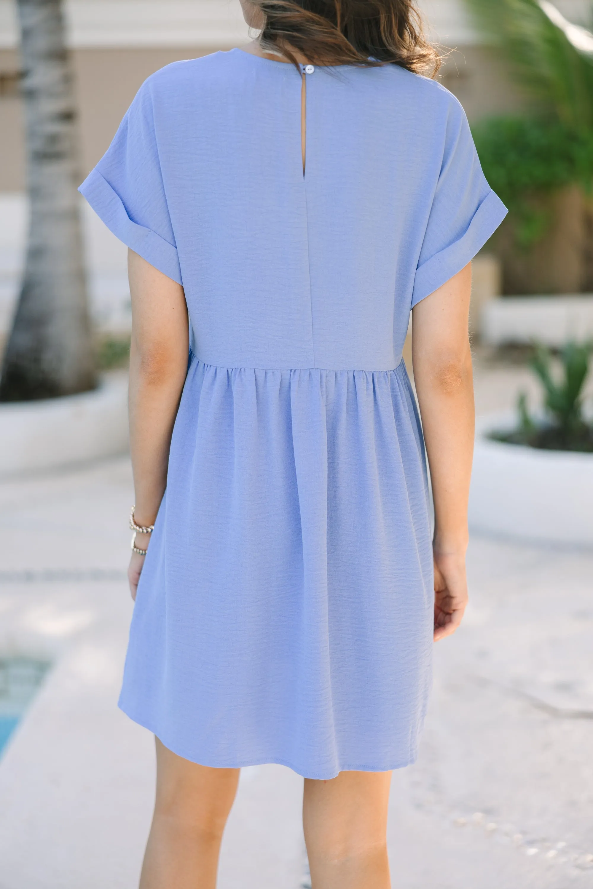 Full Of Joy Light Blue Babydoll Dress