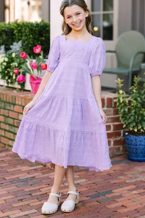 Girls: Think About It Lavender Purple Midi Dress