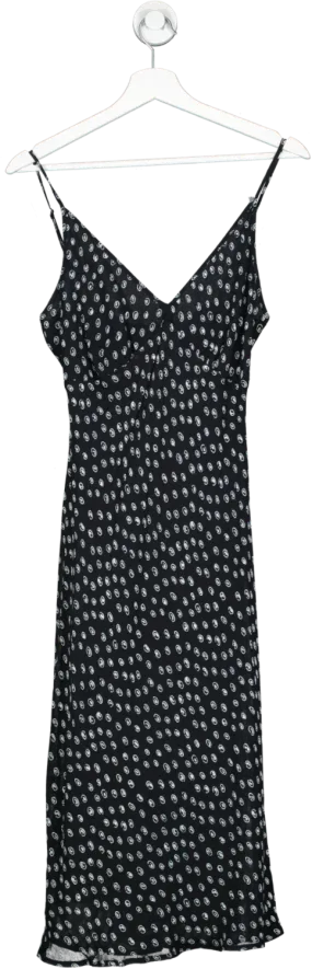 Jasper Conran London Black Printed Shift Dress UK S