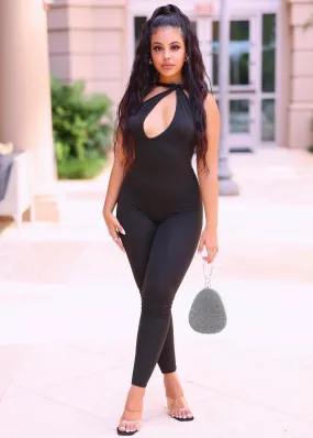 Lavish One Shoulder Black Jumpsuit