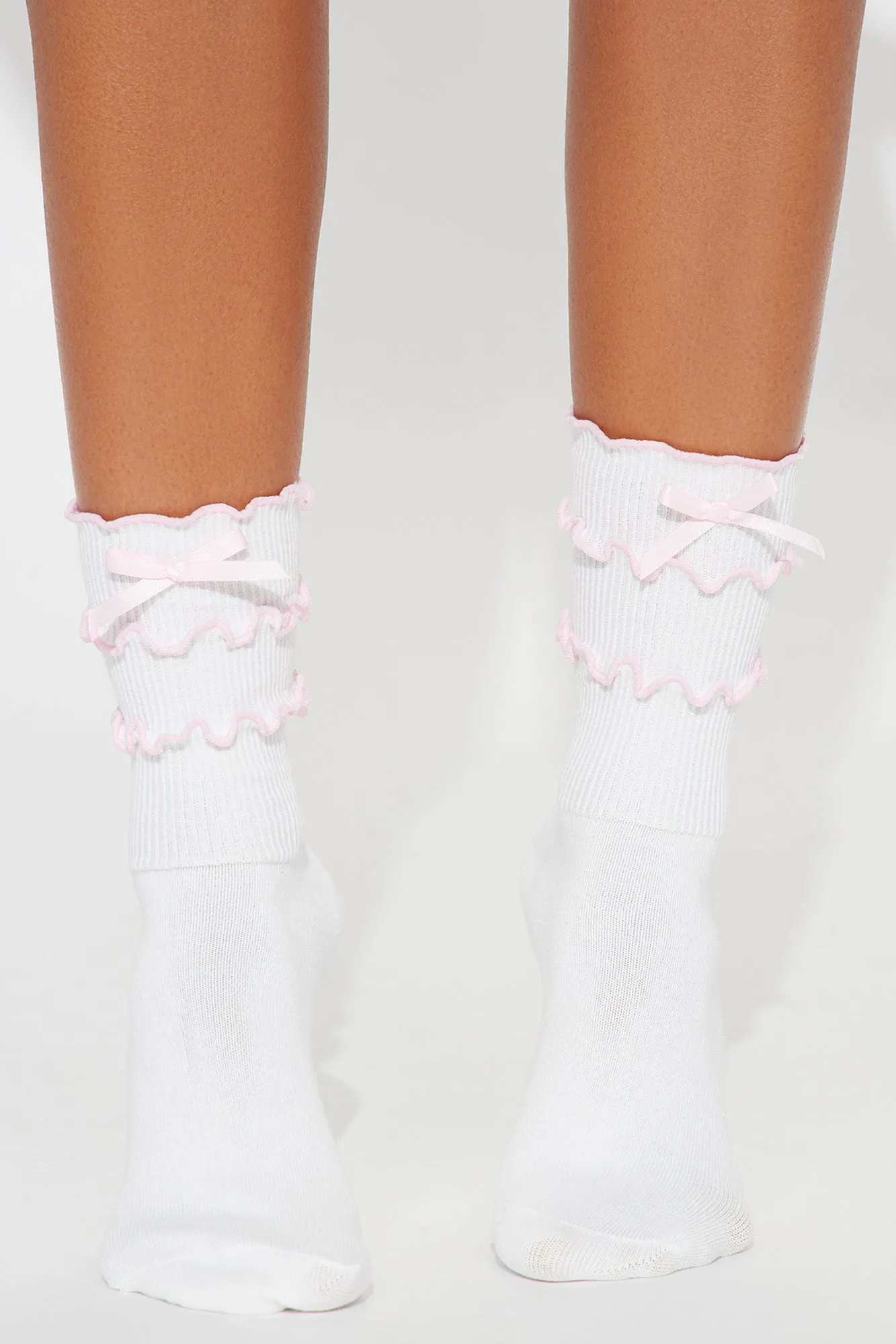 Life's Sweet Socks - White/Pink