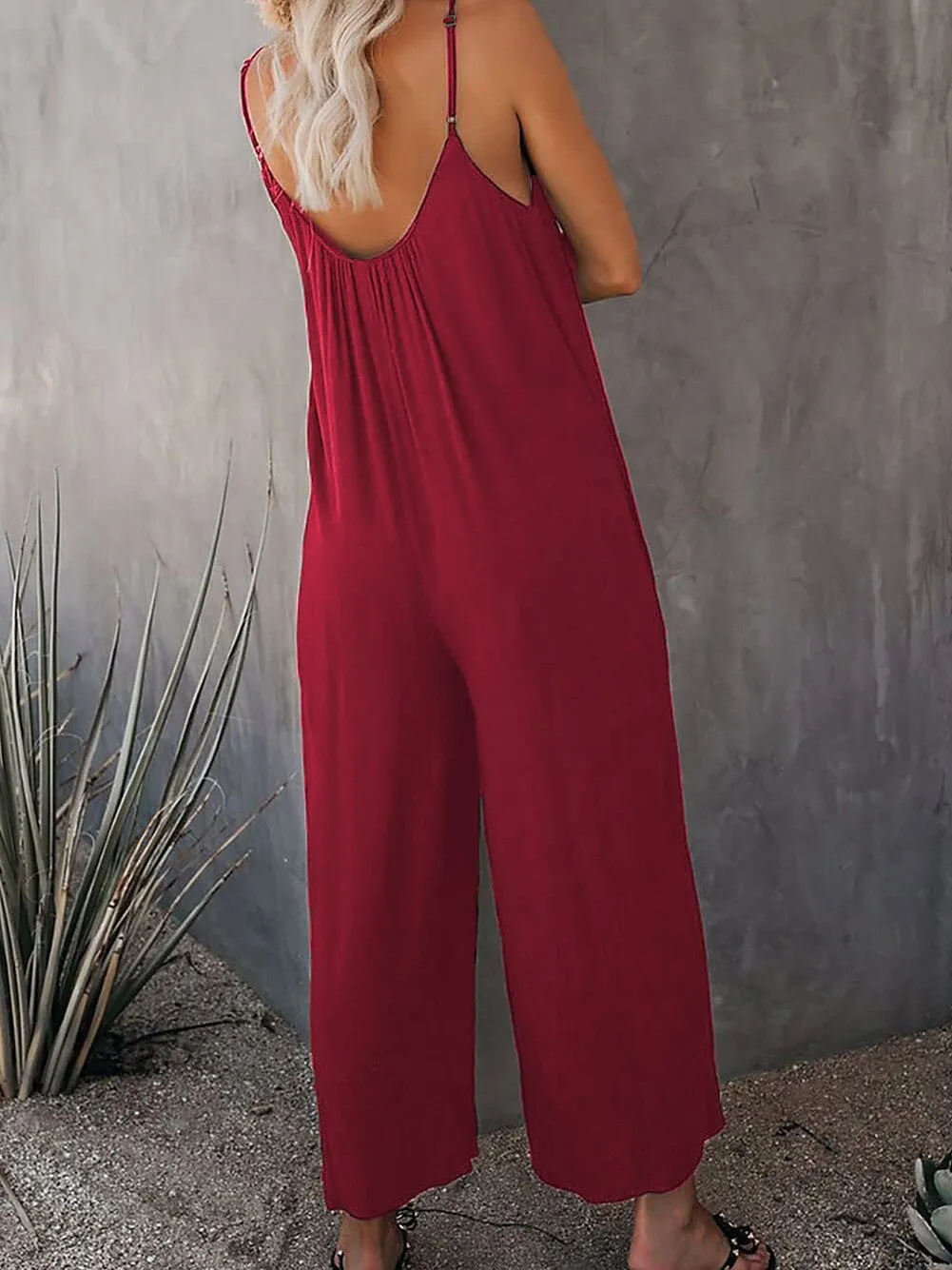 Navy Blue Wide Leg Jumpsuit for Effortless Summer Style