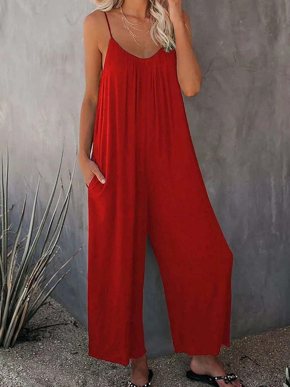 Navy Blue Wide Leg Jumpsuit for Effortless Summer Style