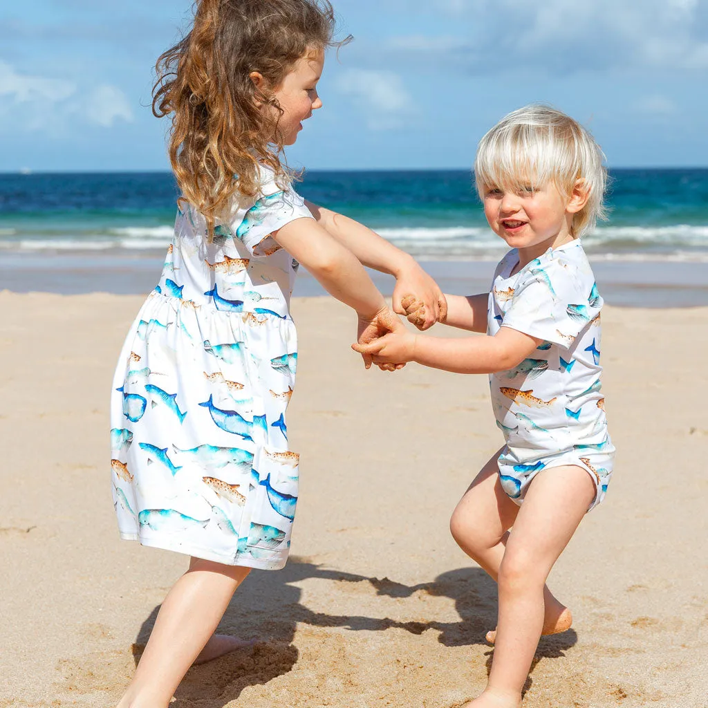 Ocean Odyssey Short Sleeve Pocket Dress