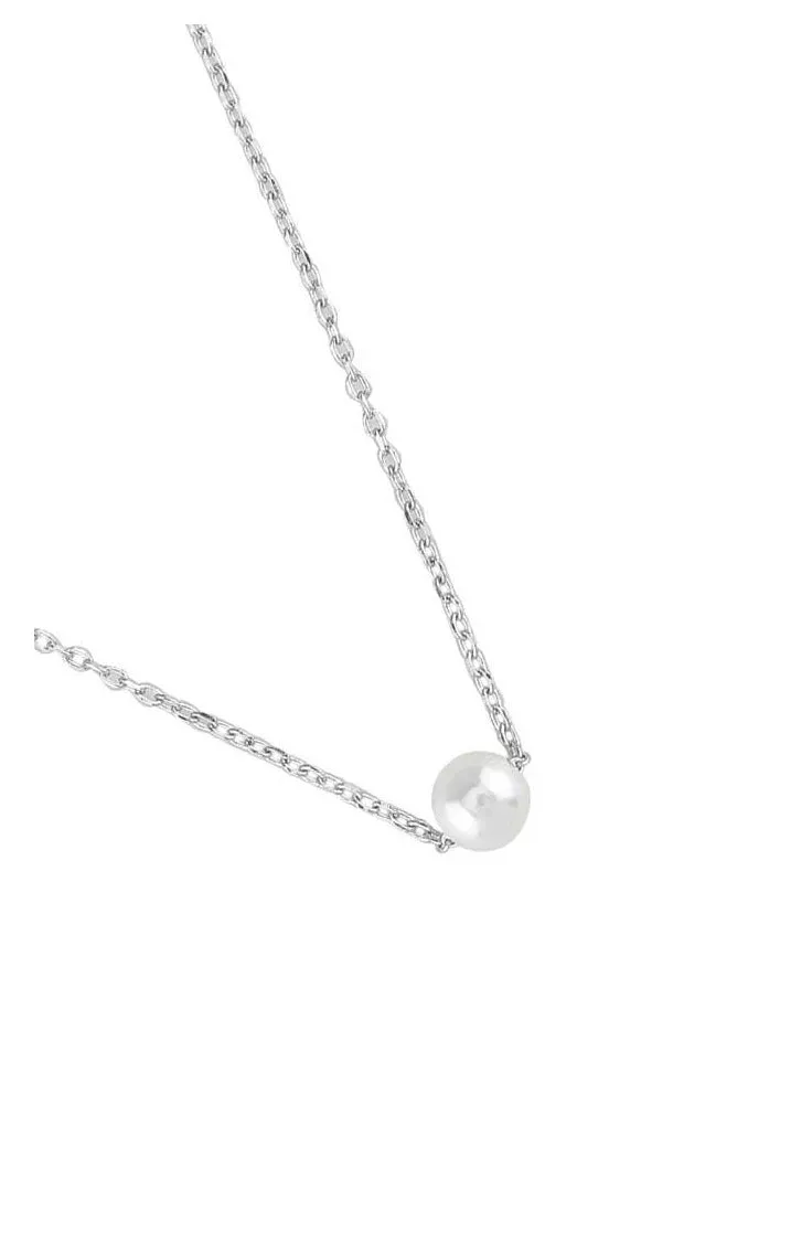 Pearl Silver Pendant Necklace