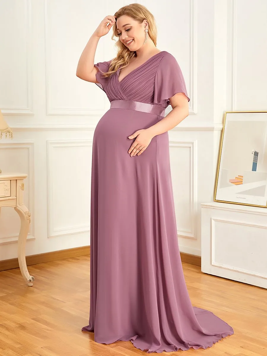 Plus Size Cute and Adorable Deep V-neck Wholesale Dress for Pregnant Women