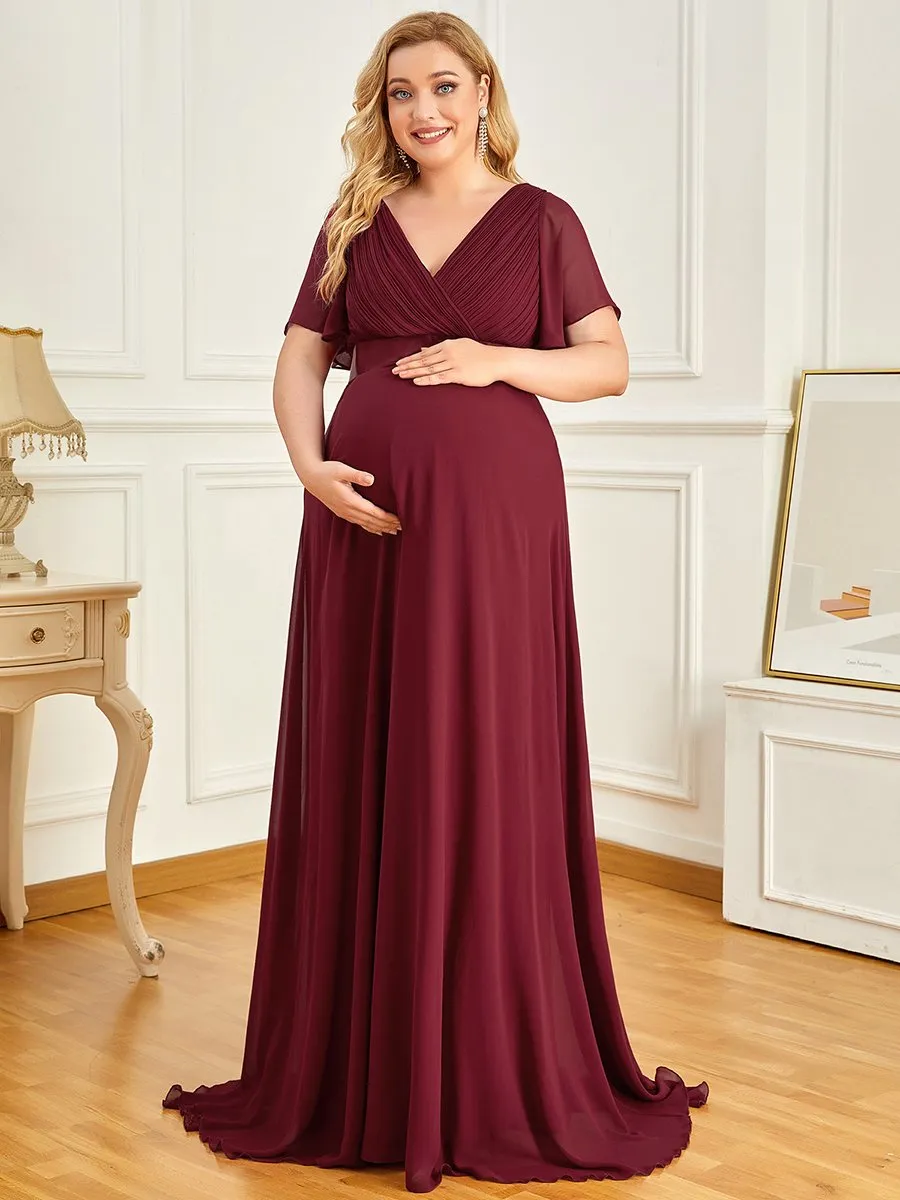 Plus Size Cute and Adorable Deep V-neck Wholesale Dress for Pregnant Women