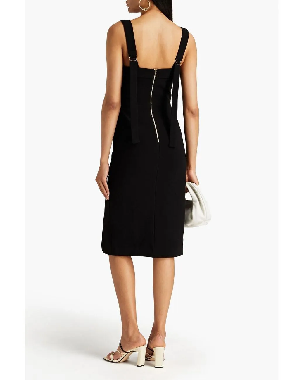 Rebecca Vallance Black Celestina Knotted Crepe Dress BNWT UK 8