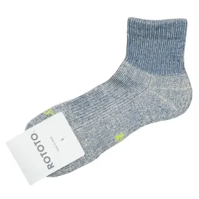 RoToTo - Hemp / Organic Cotton Pile Ankle Socks - Blue