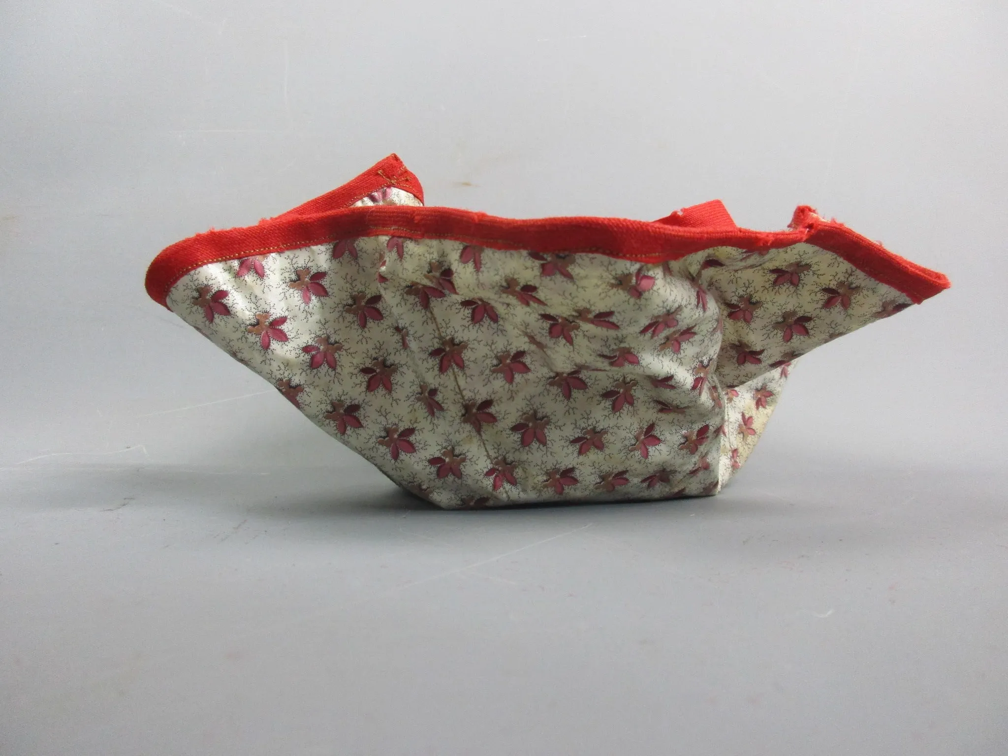 Small French Chintz Tidy Bag Vintage c1950