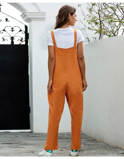 Summer Retro Jumpsuit - Orange