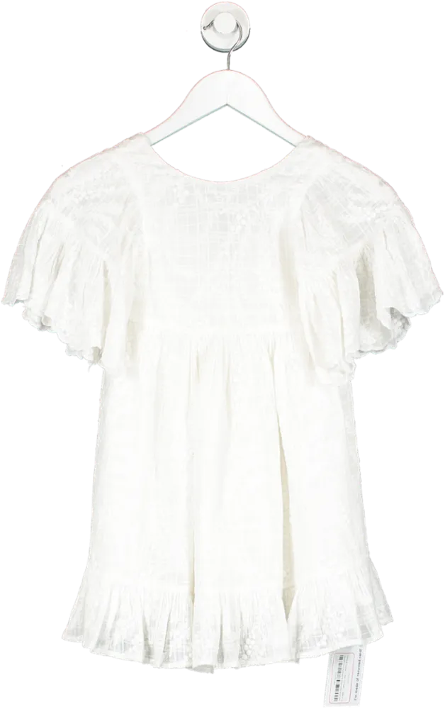 Tartine et Chocolat White Gauzy Dress 6 Years