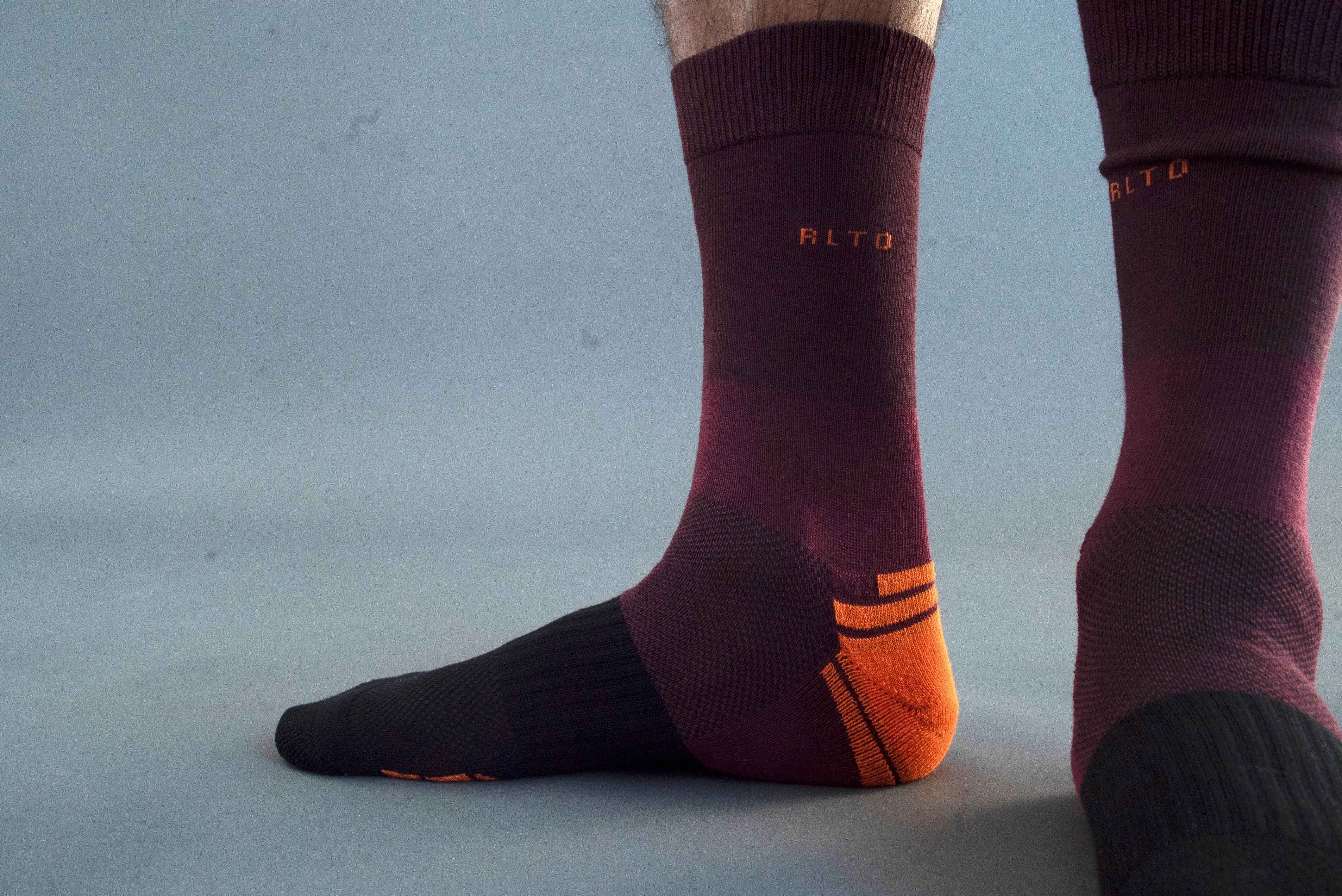 The Burgundy Crew Socks