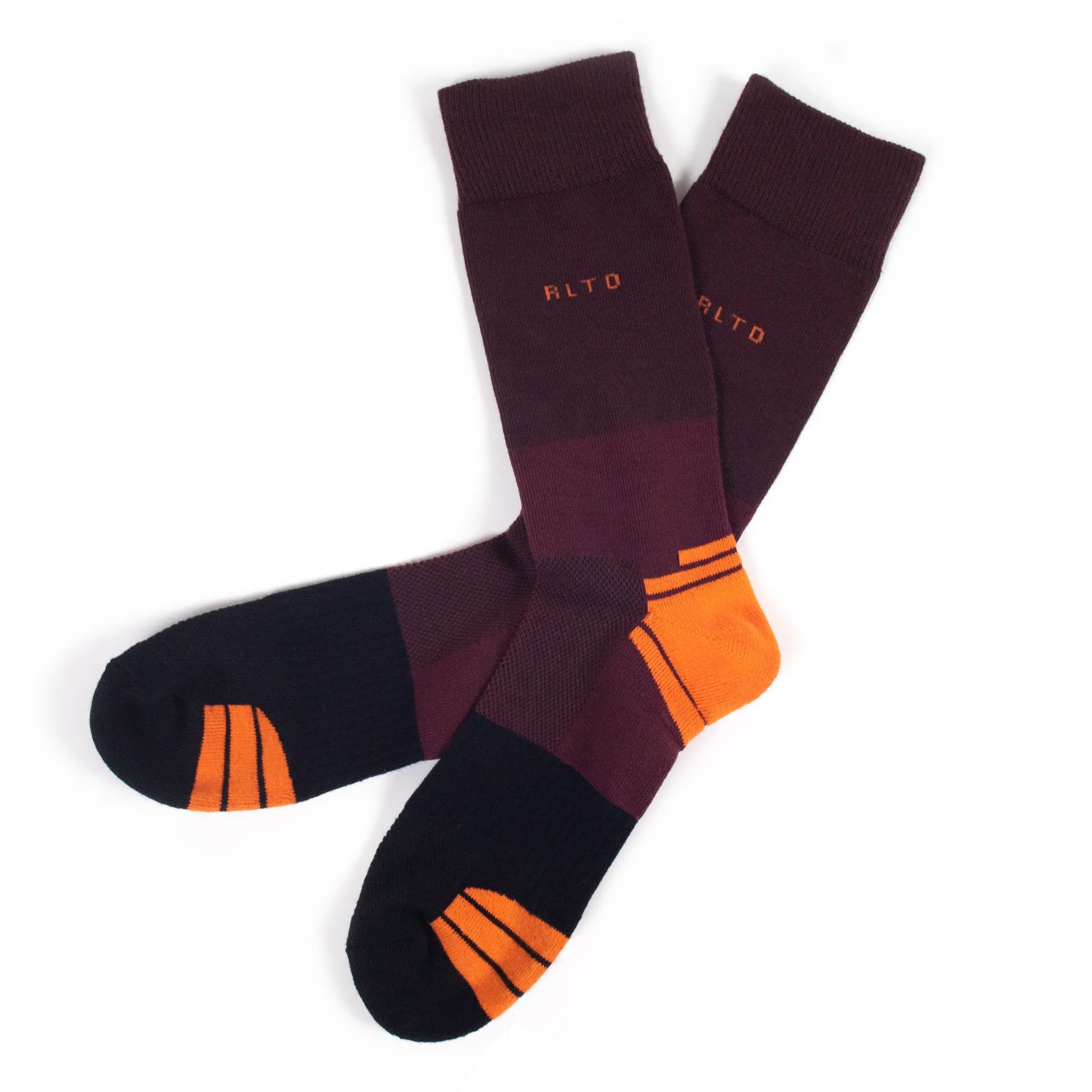 The Burgundy Crew Socks