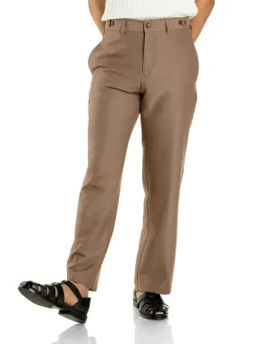 Trousers Belt Loop With Side Adjusters - Cocoa (Straight Cut)