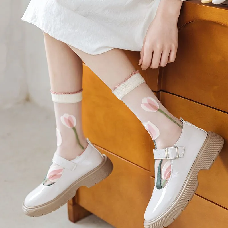 Tulip Flower Socks MK18676