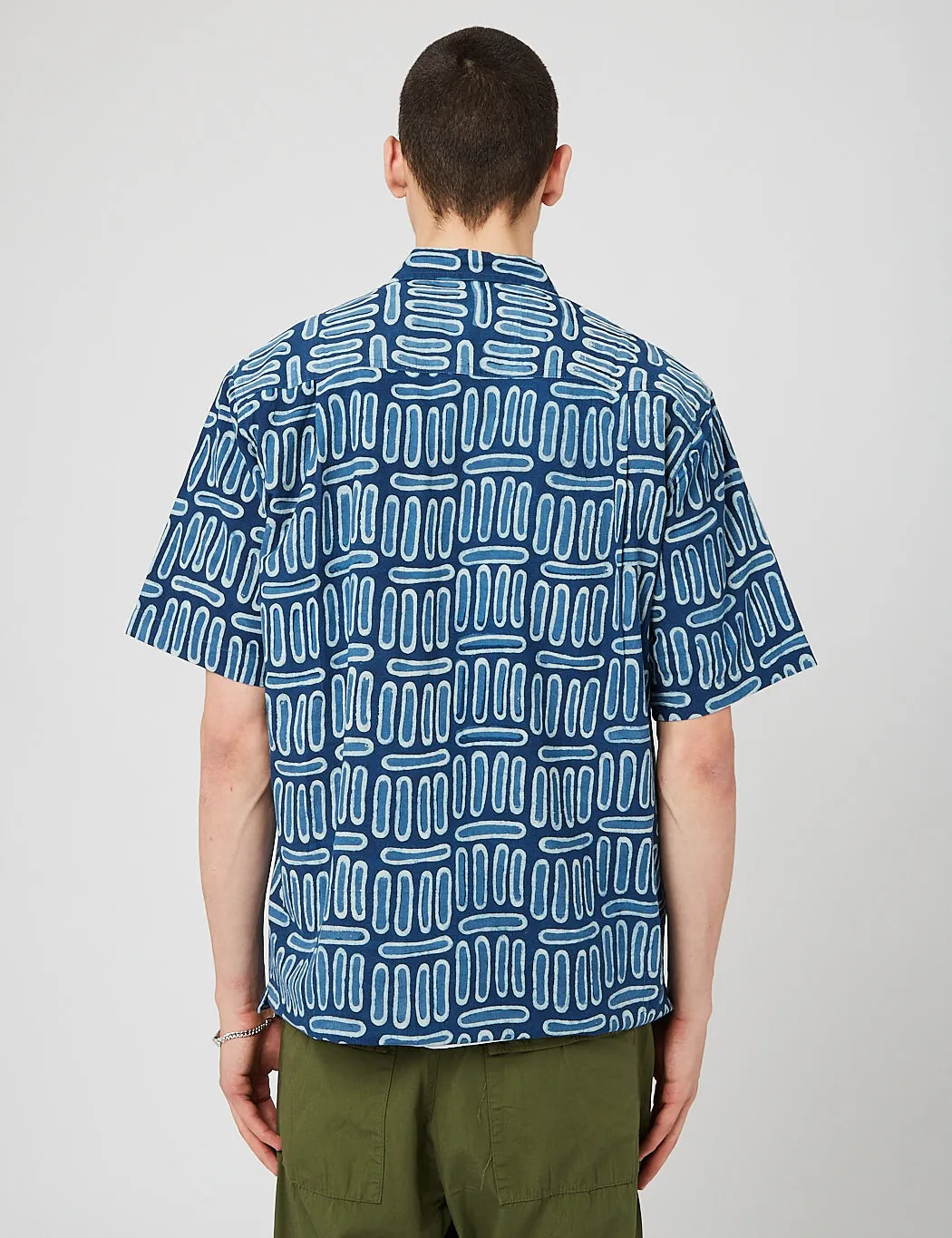 Universal Works Camp Shirt - Indigo Blue