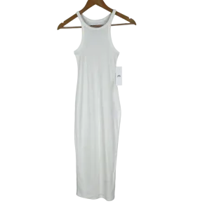 Urban Outfitters White Ribbed Sleeveless Midi Dress UK XL