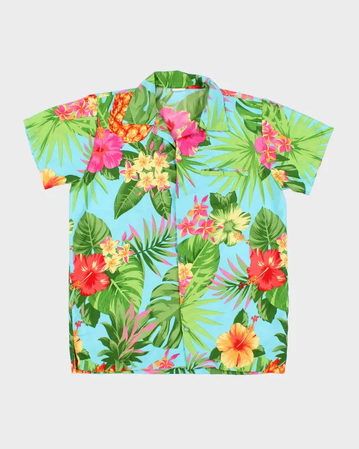 Vintage Men's Hawaiian Print Shirt - M